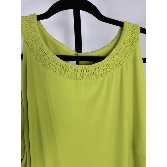 Nine West Women's Cold Shoulder Shift Dress - Green - SZ 10 - Picture 4 of 9